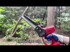 ताररहित ब्रशलेस पावर चेनसॉ 8 इंच बैटरी चालित हैंडहेल्ड