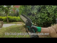 4 इंच 21v हैंडहेल्ड मिनी चेनसॉ ब्रशलेस मोटर मिनी सिंगल हैंड चेनसॉ