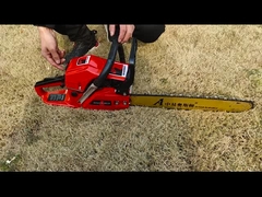 लकड़ी काटने के लिए 58CC कॉर्डलेस 2 स्ट्रोक गैसोलीन चेनसॉ 20 इंच पेट्रोल चेनसॉ