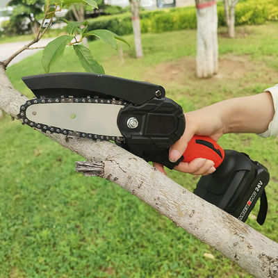21V 550W Portable Handheld Electric Mini Chainsaw 4/6 Inch Tree Cutting Machine