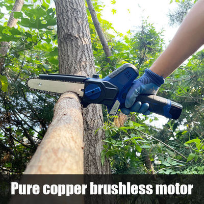 Brushless One Handed Chainsaw Lithium Battery Chain 6 Inch Saw Cordless Mini Electric