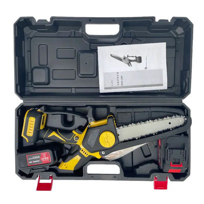 Brushless Lithium Electric Battery Chain Saw 8 Inch Portable 21V Rechargeable Cordless