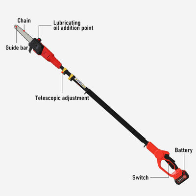 Telescopic Battery Pole Chainsaw Extendable Reach For Tree Trimming
