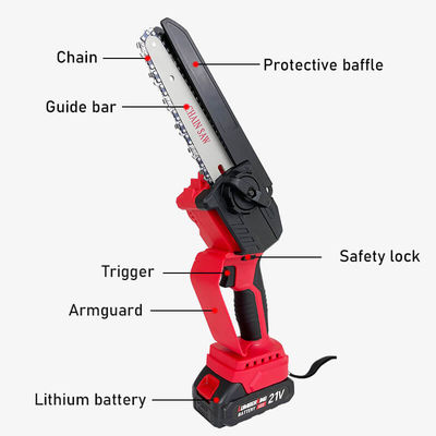 Wholesale Supply OEM Portable Electric Cordless Chainsaw Battery Powered Mini 8 Inches Power Handheld Chain Saws