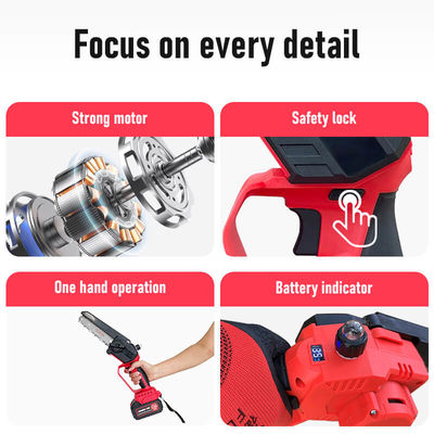 Wholesale Supply OEM Portable Electric Cordless Chainsaw Battery Powered Mini 8 Inches Power Handheld Chain Saws