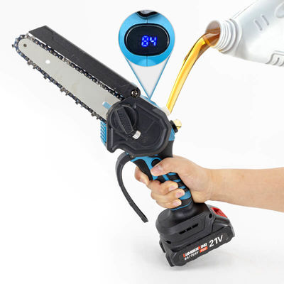 6-Inch Brushless Handheld Chain Saw Li-Ion Cordless Electric Chainsaw with 21V Battery Power