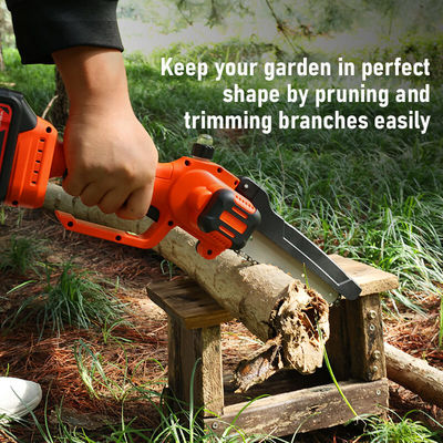 Mini Brushless Chainsaw 6 Inch Cordless Rechargeable Electric Chainsaw With Lithium Battery Power