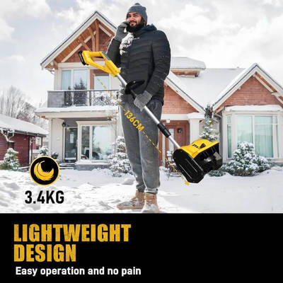 Powerful Electric Snow Blower Cordless Snow Shovel Lightweight Battery Snow Remover for Home Driveway