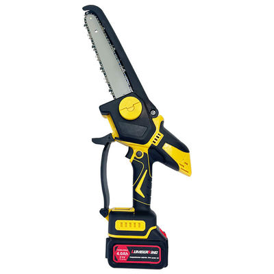 पोर्टेबल मिनी वायरलेस इलेक्ट्रिक चेनसाउ लकड़ी लॉगिंग देखा रिचार्जेबल आउटडोर